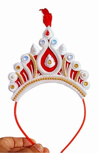 Handmade Shola Mukut Crown for Baby Boys & Girls – Traditional Bengali Annaprashan Headband, Elegant White Rice Ceremony Accessory for 6-Month-Old Infants (Free Size)-image-19