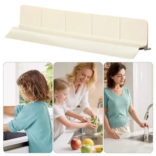 Protector de salpicaduras de agua para fregadero con ventosas para mostrador 6
