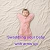Transitional Swaddle Blanket Sack 2-Pack, 100% Cotton Baby Sleep Sack, Arms Up Design with 2-Way Zipper, Breathable Newborn Swaddle for Boys Girls (Pink + Sepia Rose, Large 6-9 Months) #4