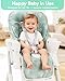 Baby High Chair Cover Replacement, Reversible & Waterproof High Chair Cushion Pad Home & Restaurant use, Includes 5-Point Harness Strap, Chair Not Included - Green