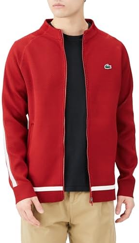 Lacoste Men's 'Novak Djokovic' Convertible Track Jacket, maroon