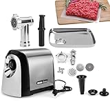 Picadoras Eléctricas De Carne, Embutidora De Salchichas De 3200 W Con 3 Tablas De Cortar, Máquina Embutidora De Carne Picada Totalmente Automática De Acero Inoxidable, Máquina Embutidora