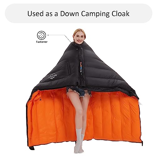 Bolsa de Dormir Rectangular de Plumas para Adultos Camping con Orificios para Brazos miniatura 5
