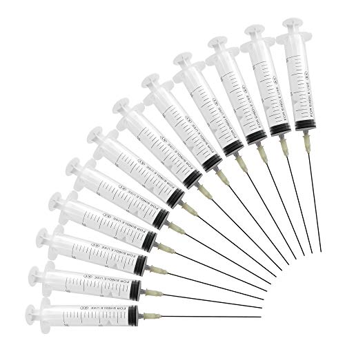 10pack 20ml Spritze mit 10pack 19G 1.1-100mm stumpfe Spitze Nadeln für Experimente/Einmalspritzen/Plastik spritzen/Dosier spritze/Füllvolumen (20ml-10pcs) Cover