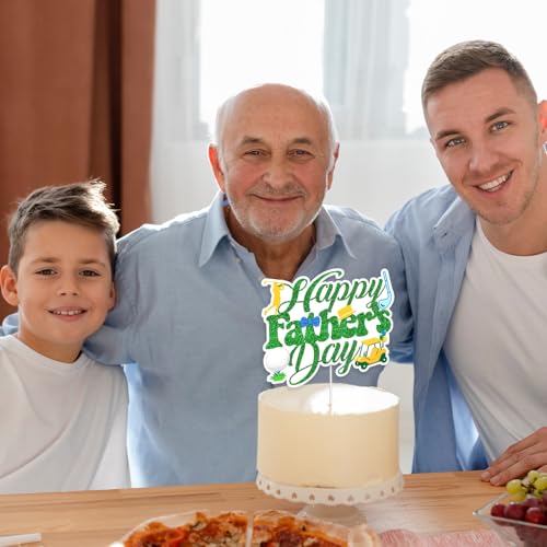 Happy Father’s Day Cake Topper,Golf Themed Father’s Day Cake Topper,Fathers Day Party Supplies,Perfect for Dad's Special Day Gifts & Events - Image 5