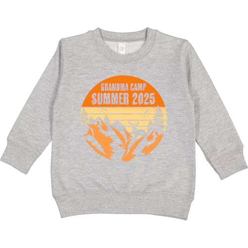 inktastic Grandma Camp 2025 Toddler Sweatshirt 7 Heather 45342
