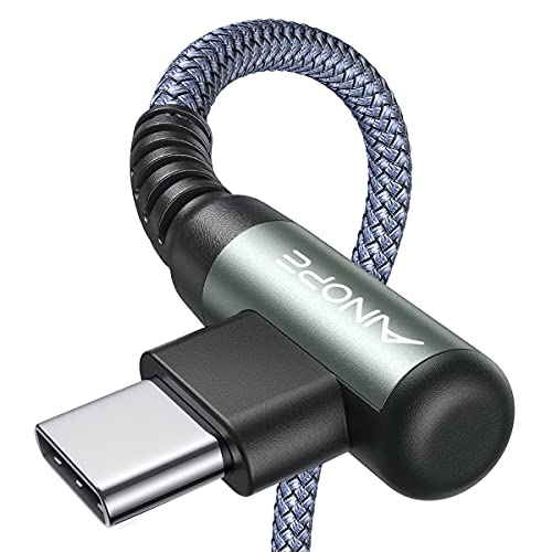Image of AINOPE 2-Pack USB to USB C Cable 3.1A Fast Charge, [3.3FT+10FT] Right Angle Type C Charging Cable, Durable Nylon Braided USB C Cable Fast Charge Compatible Galaxy S10 S9 S8 Plus S21, LG V30,V20,G6