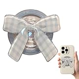 IEBTAWN LYITZW 1 Stück Magnetische Handy Fingerhalterung, Ausziehbarer Telefongriff mit Schmetterlingsschleife, Elegantes Design für Selbstporträts und Video-Streaming