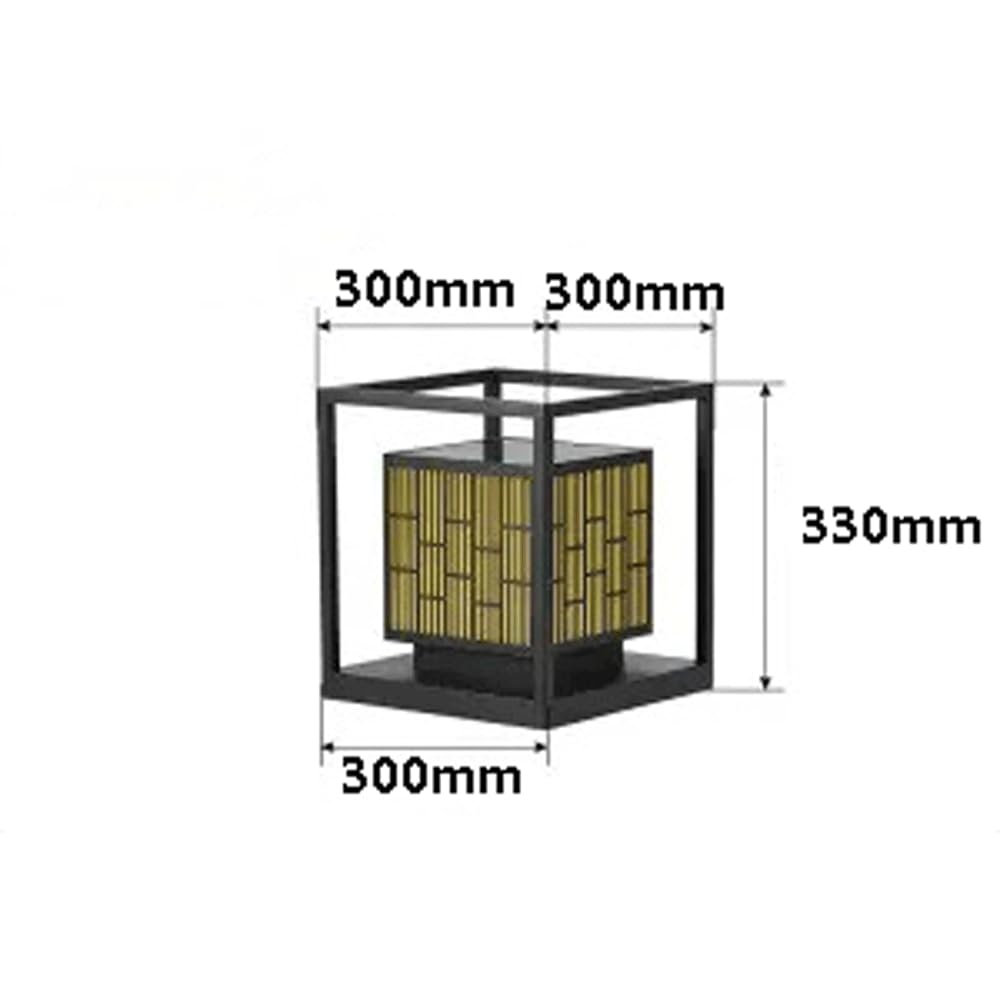 HZWJIA Solar Pillar Lamp Faux Marble Lampshade Fence Deck Post Light IP65 Waterproof Pillar Head Lamp Black Outdoor Waterproof Solar Pillar Lamp for Yard Landscape Post Light Base Diameter 11.8in