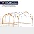 UDPATIO 12x20 FT Carport Heavy Duty, Peak Roof Portable Garage Waterproof Anti-Snow UV-Resistant Car Port with Roll-up Doors Galvanized Steel Tube Frame Storage for Vehicle Truck Boat, Black