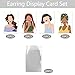 KALEFO 100 Pack Earring Cards Ear Bracelet Jewelry Display Card Wholesale Hanging Bulk Decorations (White W)