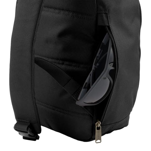 Image of Carhartt Durable Sling Bag, Crossbody Backpack with Side Release Buckle, Tablet Sleeve and Adjustable Strap, Black, 10L