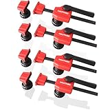 HAUTMEC Bench Dog Clamp, Quick-Release Hold Down Clamps for 19mm (3/4") Dog Holes, 170 Lbs Clamping Force, Adjustable Bench Clamps for Woodworking, Assembling, Gluing, (4 Pack) - HT0276