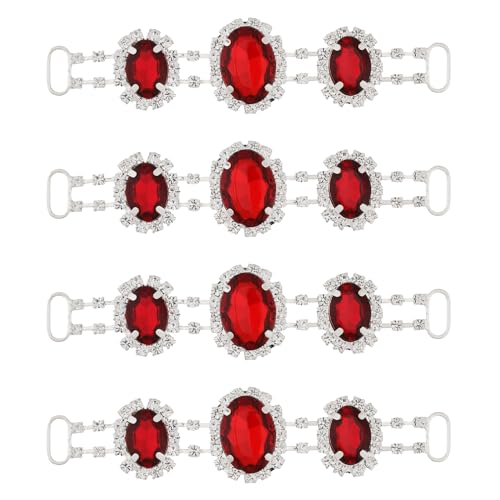 CHGCRAFT 4Pcs Connecteurs de Bikini en Cristal Strass Boucles en Métal Plaqué Argent Soutien-Gorge Maillots de Bain pour Bricolage Ceinture de Vêtement...