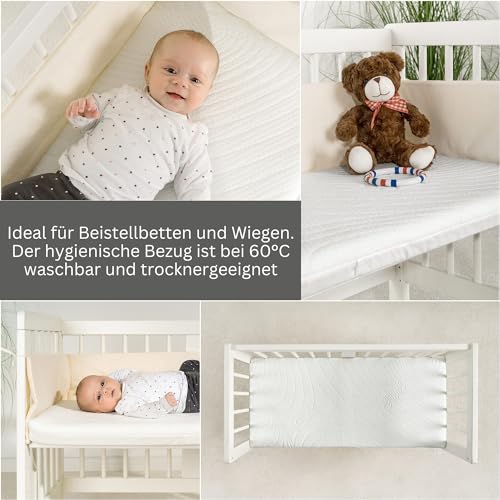 Matratze für Stubenwagen und Beistellbett von Alvi, 90×40 cm
