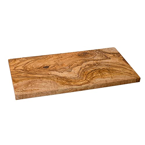 Naturehome Madera de Olivo la Tabla de Cortar Anguloso - 40x22x2 cm Antibacteriano y Antiséptico Cover