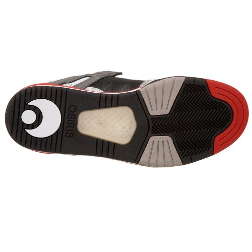 Osiris Men's Pixel Skate Shoe, Elephant/White/Red, 6.5 M #TOP3