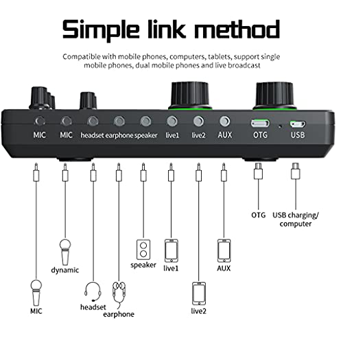 ShiftX4 Geluid CardMicrophone Mixer Webcast Geluidskaart voor Telefoon PC Computer -G7 Externe Geluidskaart USB Headset - Image 5