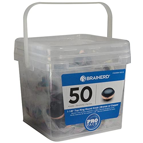 Brainerd 1-1/8 In. ( 26Mm) Top Ring Round Knob, Bronze W/Copper Highlights, 50 Pack - P30068W-Vbc-B #TOP5