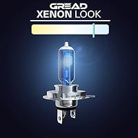 Gread - H4 Lampe Auto H4 12V 55W - super-white - Abblendlicht 8500k E-Prüfzeichen eintragungsfrei - Xenon Optik - 2 Stück – Ansicht 3
