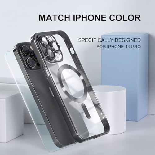 Image of Misea Magnetic for iPhone 14 Pro Case Compatible with MagSafe Black