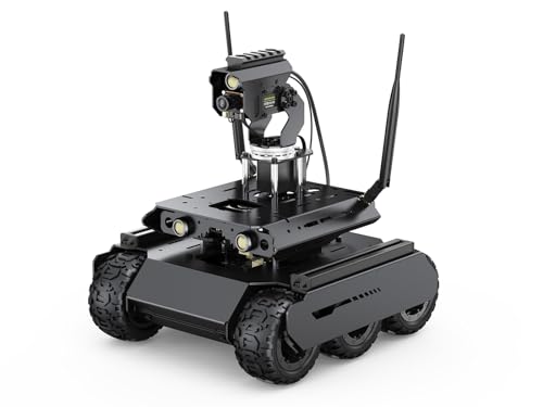waveshare UGV Rover 6 Wheels 4WD AI Robot, for Jetson Orin Series Board, with Multi-Functional Driver Board and 360° Flexible Omnidirectional Pan-Tilt, Jetson Orin Nano 4GB Kit Included