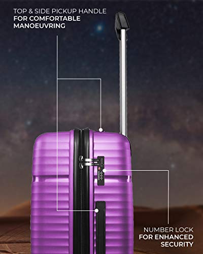 Image of Nasher Miles Sahara Hard-Sided Polypropylene Check-in Luggage Purple 28 inch |75cm Trolley Bag