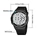 Hearkent Atomic Talking Watch Sets Itself for Visually impaired or Seniors LCD Big Number Easy-to-Read Talking Watch for Elderly (All Black)