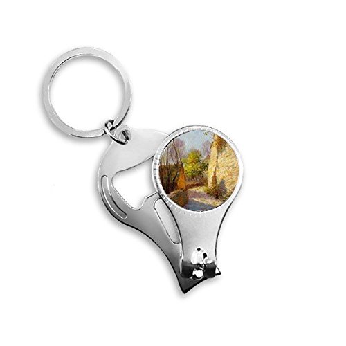 Porte-clés charm cadeau idéal avec motif arbre fleurs et coupe-ongles