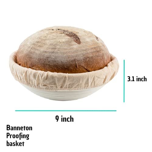 9 inch Round Banneton Bread Proofing Basket Liner SUGUS HOUSE Brotform Dough ...