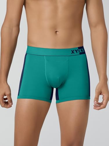 Image of XYXX Men's Dualist Micromodal Colorblock Trunks|Antimicrobial, Regular Fit, No-Marks Waistband|Underwear for Man Combo (Pack of 2)