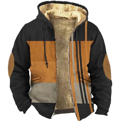 Veste d'hiver à capuche homme contre le froid avec zip et motif 3D ado