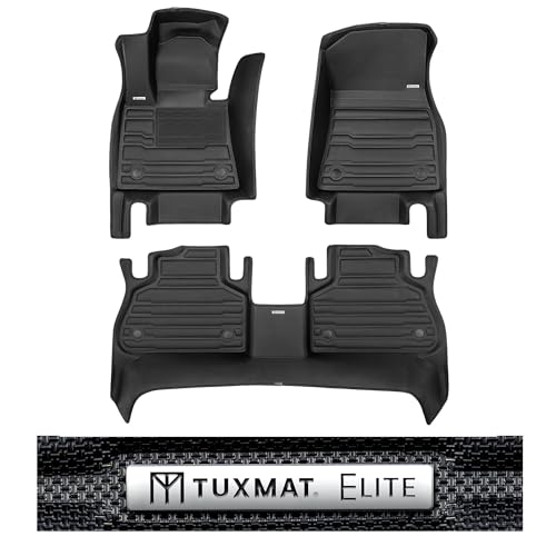 TuxMat - for BMW X5 5-Seater 2019-2026 Models - Custom Car Mats - Maximum Coverage All Weather Laser Measured - This Full Set Includes 1st and 2nd Rows