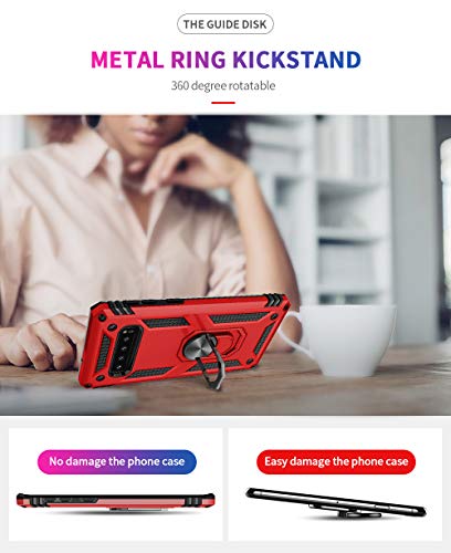 Dishibei KZ-02 Military Grade Drop Impact For Samsung Galaxy S10 Plus Case 360 Metal Rotating Ring Kickstand Holder Built-In Magnetic Car Mount Armor Shockproof Cover thumb #7