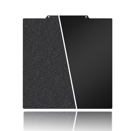 Image of 250x250mm Black Build Plate for AnkerMake M5 /Voron 2.4 V2 250, Double Sided Textured PEI+Smooth PEI Flexible Spring Steel Platform Heated Printing Bed for AnkerMake M5 /Voron 2.4 3D Printer