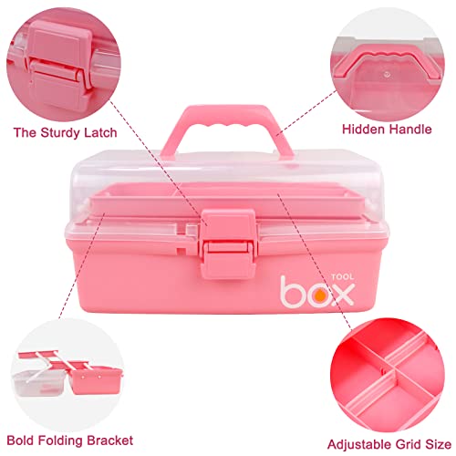 Organize Anywhere With 12 Inch 3-Layers Craft Organizers - Versatile Box With Handle, Folding, Adjustable Dividers For Diamond, Art, Craft, And Sewing Supplies - Ideal For Students, Hobbyists And Pros #TOP1