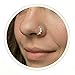 Sterling Silver or Gold Plated over Sterling Silver Nose Ring Hoop, Triple Opal Nose Hoop for Women, Tiny 8mm 22G Small Minimalist Handmade Piercing Jewelry, Single Nose Ring (GoldPlated-White)