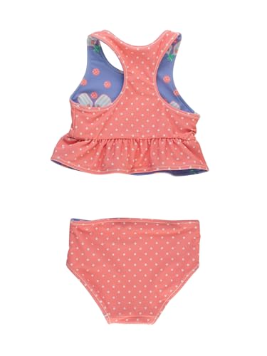 Image of RuffleButts Baby /Toddler Girls UPF50+ Sun Protected Reversible Peplum 2 Piece Sleeveless Tankini