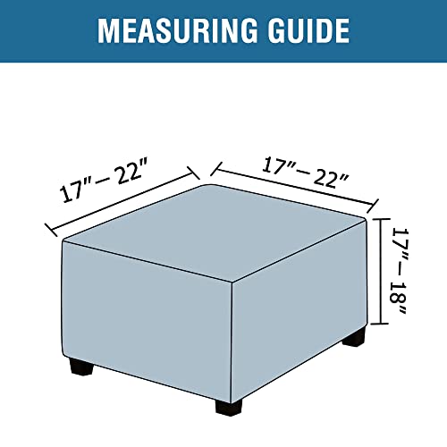 image for H.VERSAILTEX Square Ottoman Covers Ottoman Slipcovers Folding Storage 