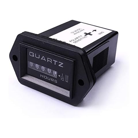 ATOPLEE Mechanical Hour Meter 12v to 36v Truck Tractor Diesel Outboard Engine Hour Meter Rectangular Cover