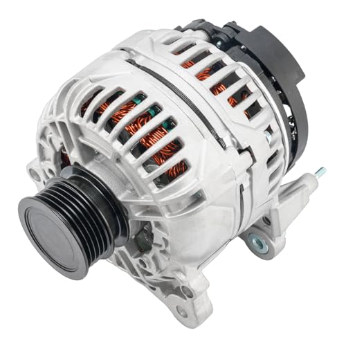 Image of KAX New Alternator Compatible With 2005-2014 Volkswagen Jetta 2.5L L 5, 2006-2009 Volkswagen Rabbit, 2010-2014 Volkswagen Golf 2.5L L 5 11254N 12V 140Amp CW 5-Groove Pulley