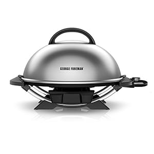 George Foreman GFO240S Indoor/Outdoor Electric Grill, 23.50 x 21.20 x 12.10, Silver