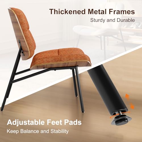 Sillón moderno sin brazos Naranja miniatura 5