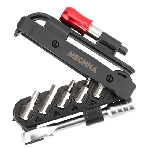 ZUKKA 11-in-1 Fahrrad Reparatur Set Fahrrad Reparaturwerkzeug Tragbares Fahrrad Reparaturwerkzeug Tragbares Fahrrad-Werkzeug Klappbare Inbusschlüssel Schraubendreher Werkzeug Set Sechskantschlüssel