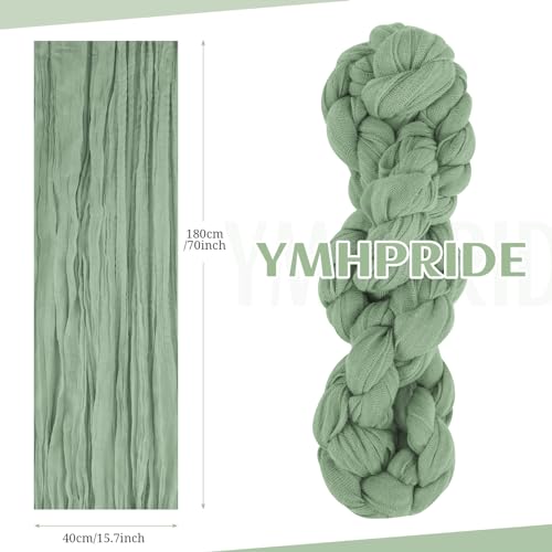 image for YMHPRIDE 50 PCS Wedding Cheesecloth Chair Sashes,Bows Designed Chair S