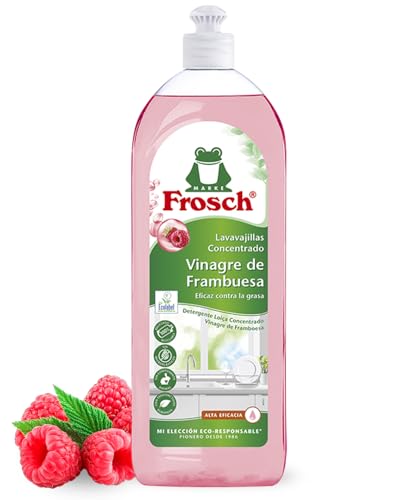 Frosch Lavavajillas a Mano Concentrado, Frambuesa, Negro, Estandar, 750 Mililitros