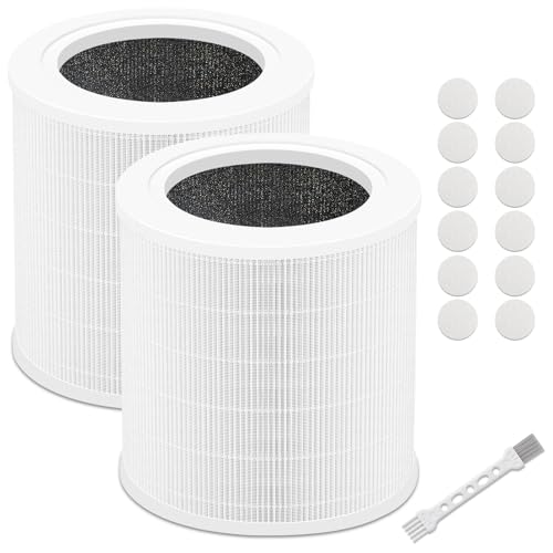 2 Pack A2001 Replacement Filter, Efficiency 3-In-1, Compatible with 2001 Air Purifier filter replacement, Compared to Part NO#AF-2001 Activated Carbon Filterst, Compatible with A2001 Filter
