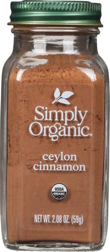 Image of Simply Organic Ceylon Ground Cinnamon, 2.08 Ounce, Non-GMO Organic Cinnamon Powder (Pack of 2)