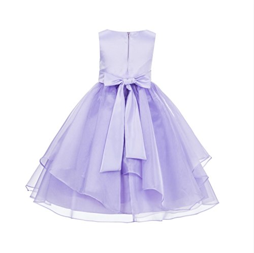 Ruffled Organza Asymmetric Flower Girl Dress Special Events Social 0122