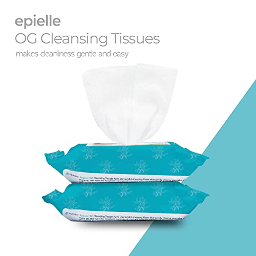 Epielle Og Makeup Remover Cleansing Wipes Tissue | Gentle For All Skin Types | Daily Facial Cleansing Towelettes | Removes Dirt, Oil, Makeup | Nicely Scented Argan Oil | 30 Count | 6 Pack Beauty Stocking Stuffers Gift #TOP1